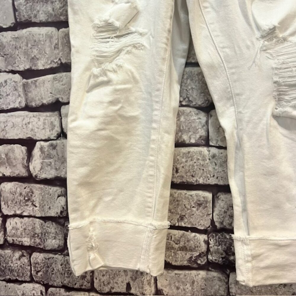 Torrid White Distressed Crop Pants Size 14 - Picture 5 of 9